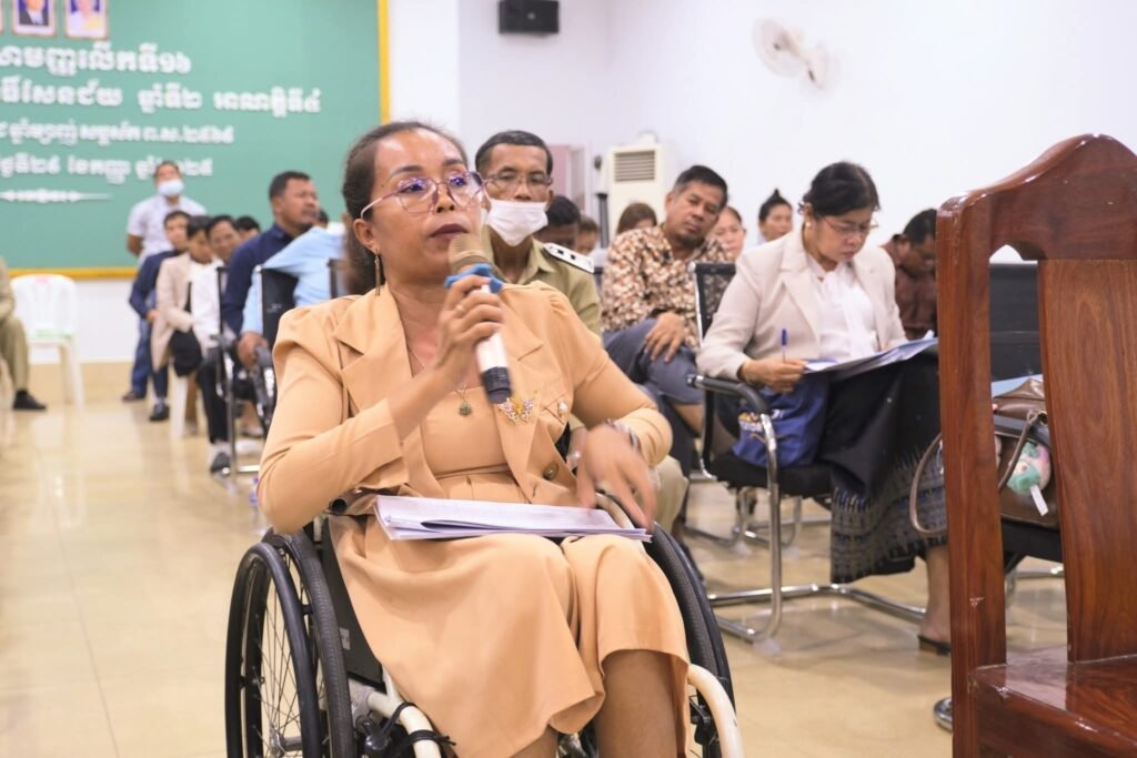 Ms. Chea Bopha, Program Coordinator and representative of Mr. Mey Samith, Executive Director of the Phnom Penh Center for Independent Living (PPCIL), attended the Workshop on the Integration of the Commune and District Three-Year Rolling Investment Program (2026–2028).